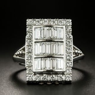 Estate Rectangular Baguette Diamond Ring - 2