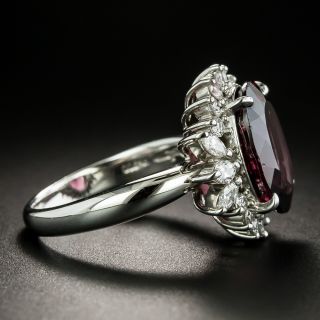 Estate Rhodolite Garnet and Diamond Cocktail Ring
