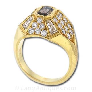 Estate Ring with Fancy Brown Diamond