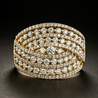 Estate Rose Gold Diamond Wrap Ring - 3