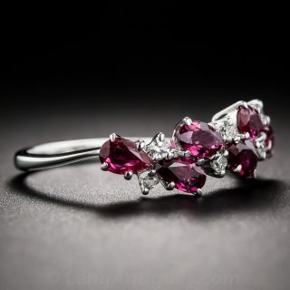 Estate Ruby and Diamond Band Ring