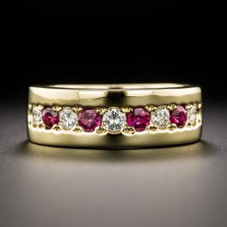 Estate Ruby and Diamond Band - 2
