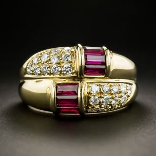 Estate Ruby and Diamond Ring - 2