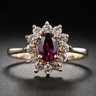 Estate Ruby and Diamond Ring