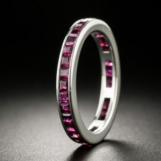 Estate Ruby Eternity Band - Size 5 1/2 - 2