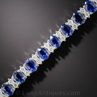 Estate Sapphire and Diamond Bracelet