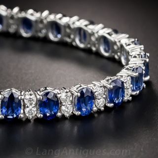 Estate Sapphire and Diamond Bracelet