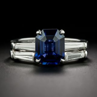 Estate Sapphire and Diamond Engagement Ring Set - 3