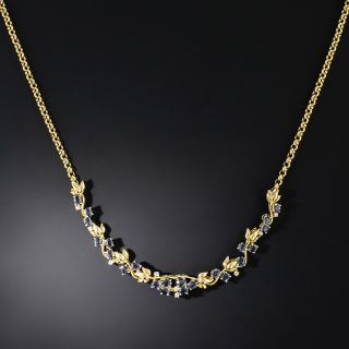 Estate Sapphire and Diamond Garland Necklace - 3