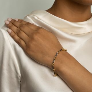 Estate Sapphire and Diamond Line Bracelet