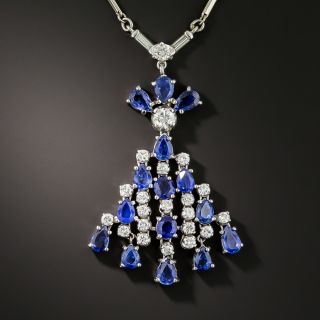 Estate Sapphire and Diamond Necklace - 2