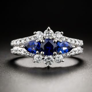 Estate Sapphire and Diamond Ring - 2