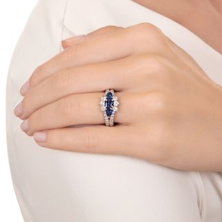 Estate Sapphire and Diamond Ring