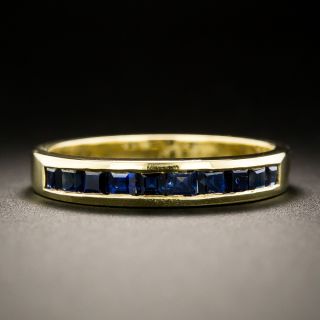 Estate Sapphire Wedding Band - 2