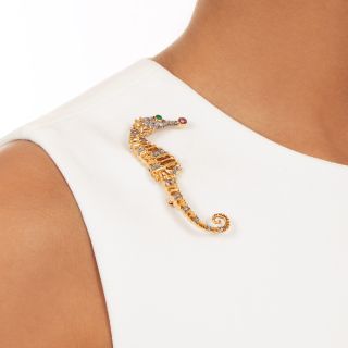 Estate Seahorse Brooch