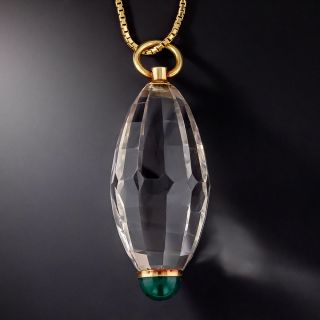 Estate Smoky Quartz Gem-Set Pendant - 1