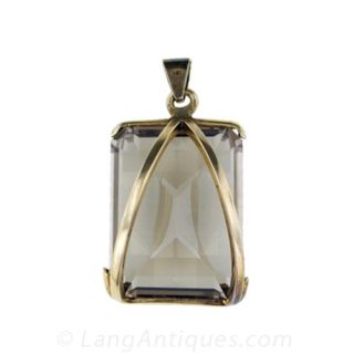 Estate Smoky Quartz Pendant