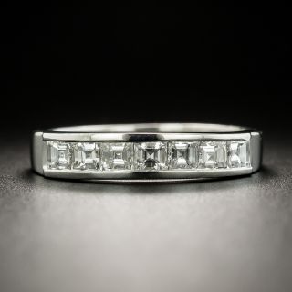 Estate Square-Cut Diamond Channel Wedding Band - 2