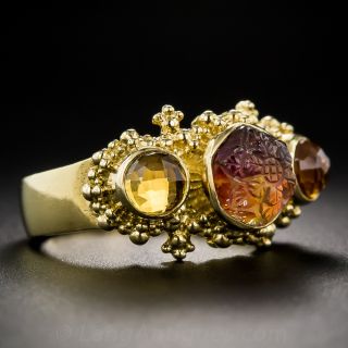 Estate Stephen Dweck 18k Gold and Gemstone Ring