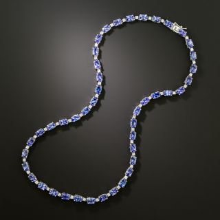 Estate Tanzanite and Diamond Rivière Necklace - 5