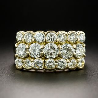 Estate Three-Row 3.00 Carat Diamond Band Ring - 2