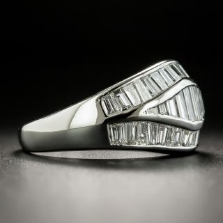 Estate Three Row Baguette Diamond Band Ring