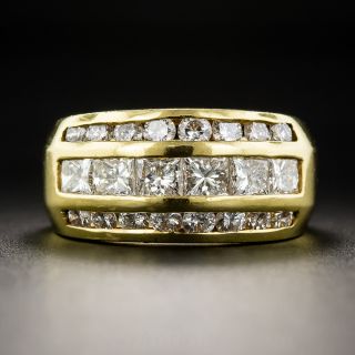 Estate Three-Row Channel-Set Diamond Ring 2.75 Carats