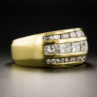 Estate Three-Row Channel-Set Diamond Ring 2.75 Carats