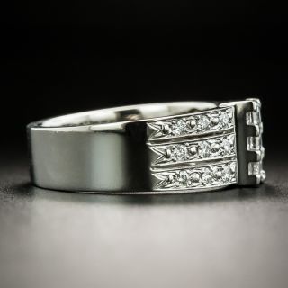 Estate Three-Row Diamond Band Ring