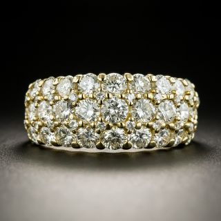 Estate Three-Row Diamond Dome Ring - 2