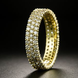 Estate Three-Row Diamond Eternity Band  - 2