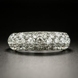 Estate Three-Row Pavé Diamond Band Ring - 2
