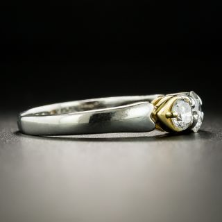 Estate Three-Stone Diamond Platinum/18K Ring
