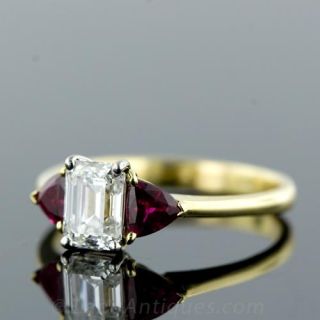 Estate Tiffany & Co. Diamond and Ruby Ring