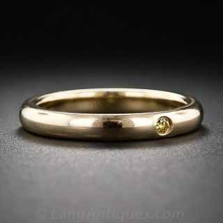 Estate Tiffany & Co. Elsa Peretti 18k Band with Yellow Diamond