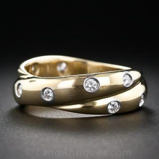 Estate Tiffany & Co. "Etoile" Double Ring - Size 7