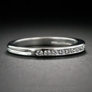 Estate Tiffany & Co. Platinum and Diamond Wedding Band