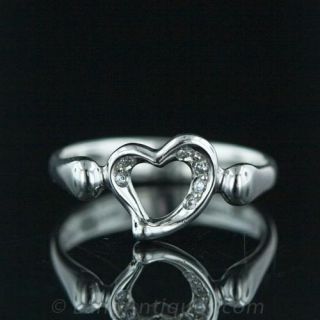 Estate Tiffany   Co. Elsa Peretti Heart Ring Main View