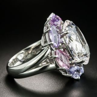 Estate Topaz and Multi-Colored Sapphire Cocktail Ring