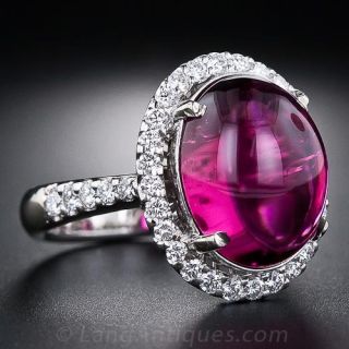 Estate Tourmaline and Diamond Ring