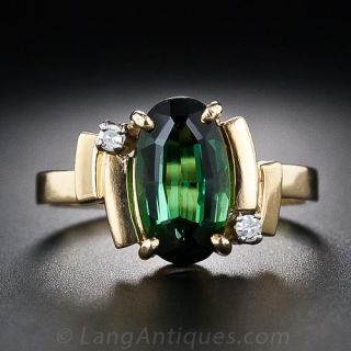 Estate Tourmaline and Diamond Ring