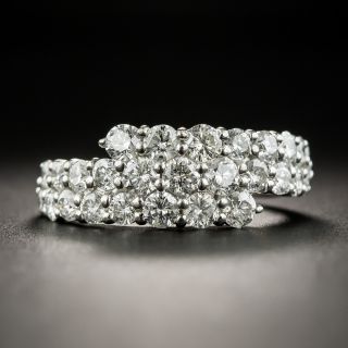 Estate Trlple Row Diamond Band Ring - 2