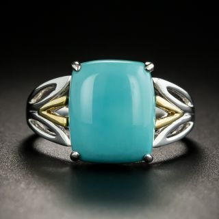 Estate Turquoise Two-Tone Ring - 2
