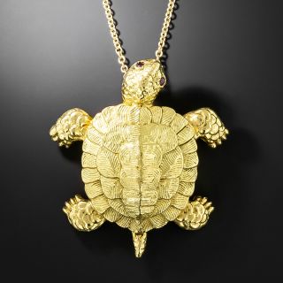 Estate Turtle Pendant - 2
