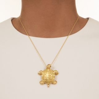 Estate Turtle Pendant