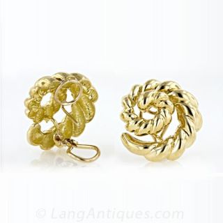 Estate Twisted Knot Earrings 