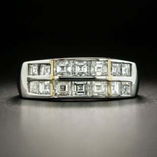 Estate Two-Row Square-Cut Diamond Band - 2