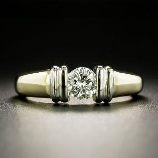 Estate Two-Tone Diamond Engagement Ring - 2