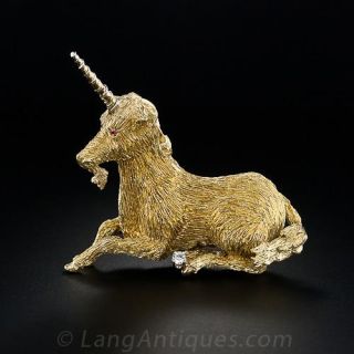 Estate Unicorn Pin