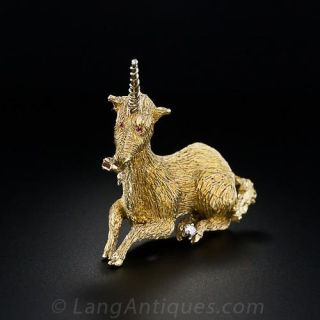 Estate Unicorn Pin